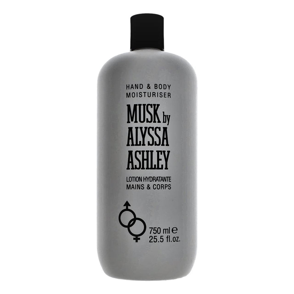 Alyssa Ashley Musk Body Lotion highlights a floral heart accord for refined fragrance.