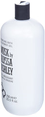 Close-up of Alyssa Ashley Musk Body Lotion label showing premium scent