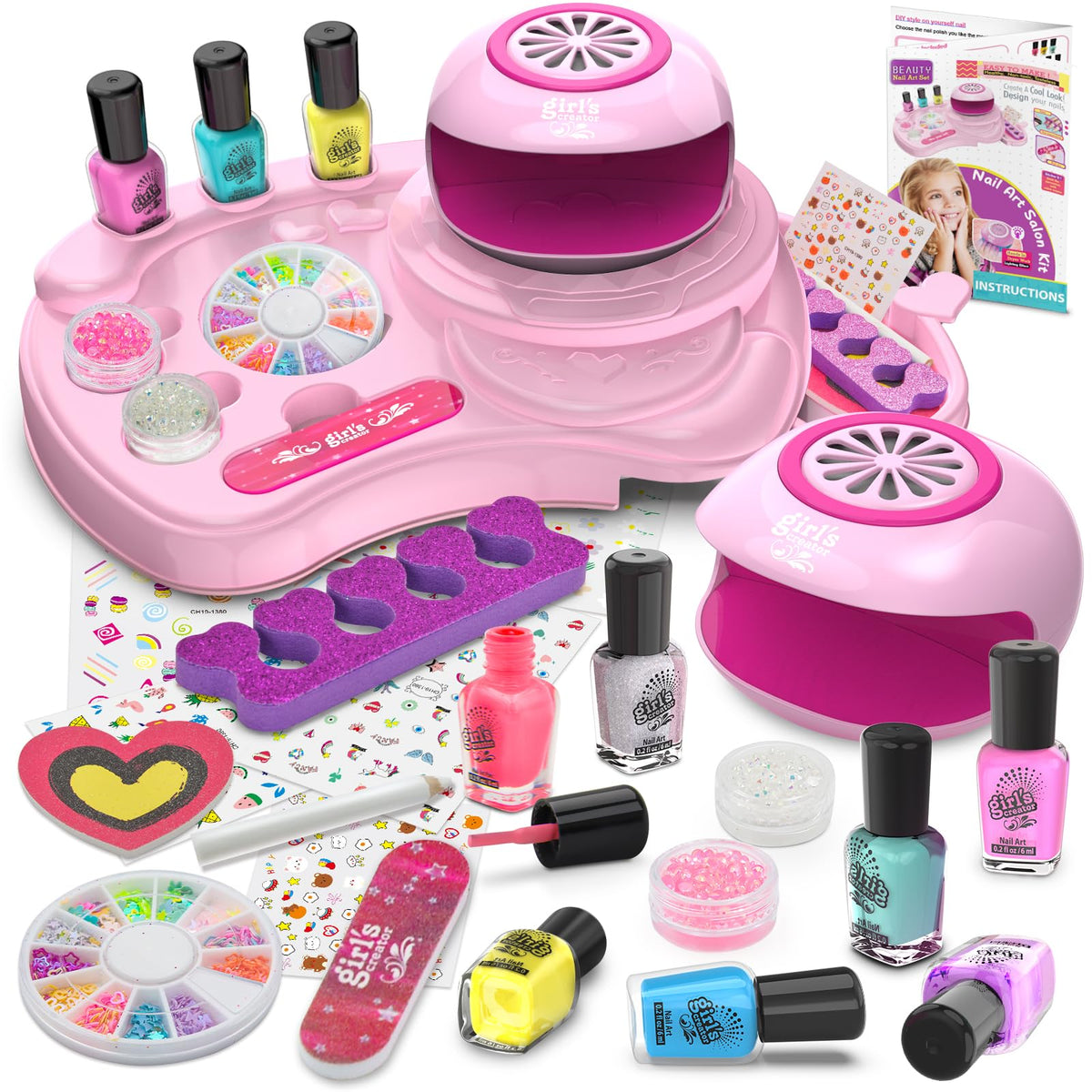 Amagoing nail-art-desk-storage keeps kids organized during fun manicure sessions.