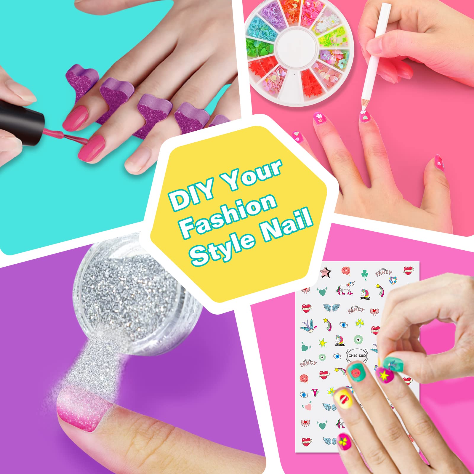 Amagoing-peelable-nail-polish allows easy corrections during DIY nail art.