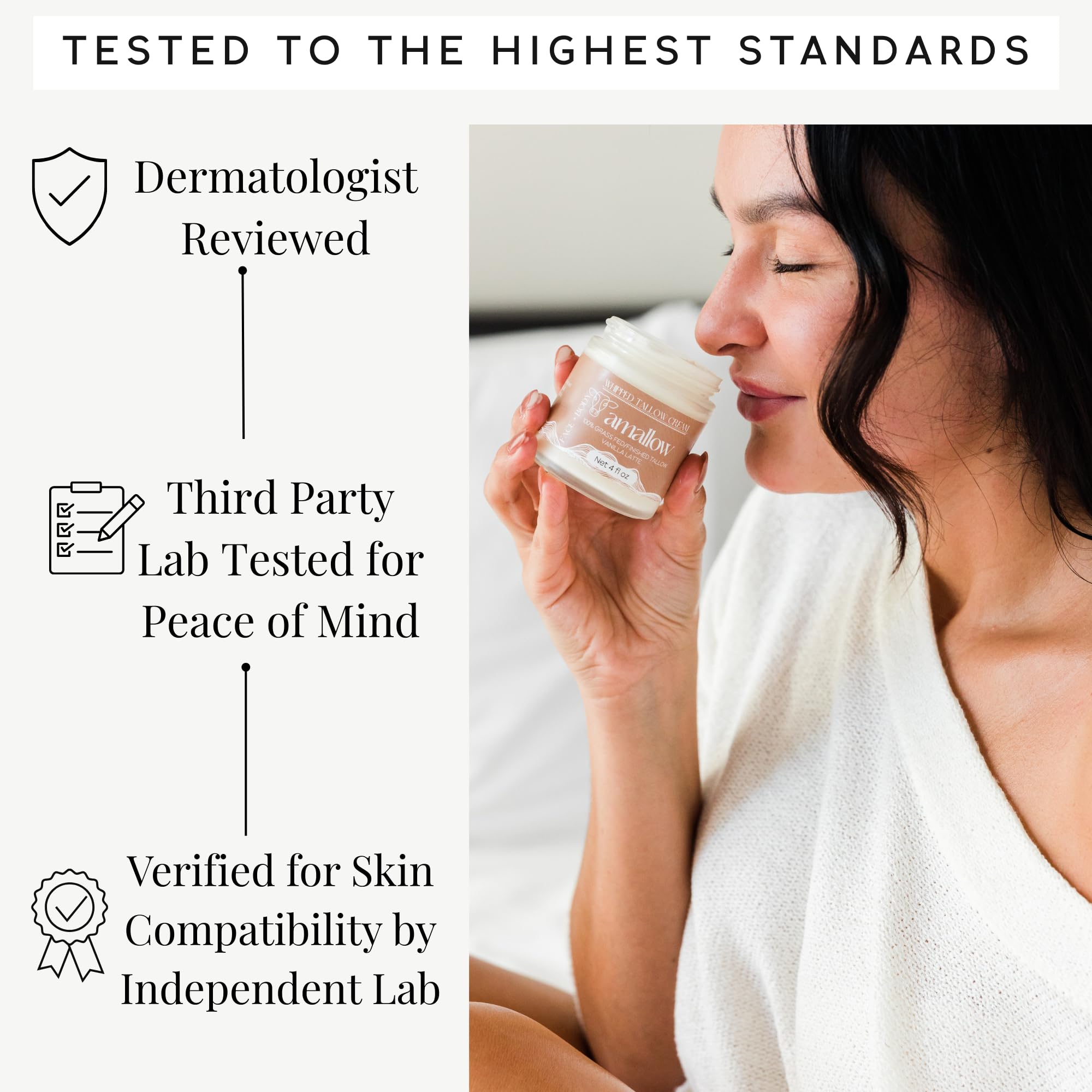 Amallow product on irritated skin area suggesting soothing care.