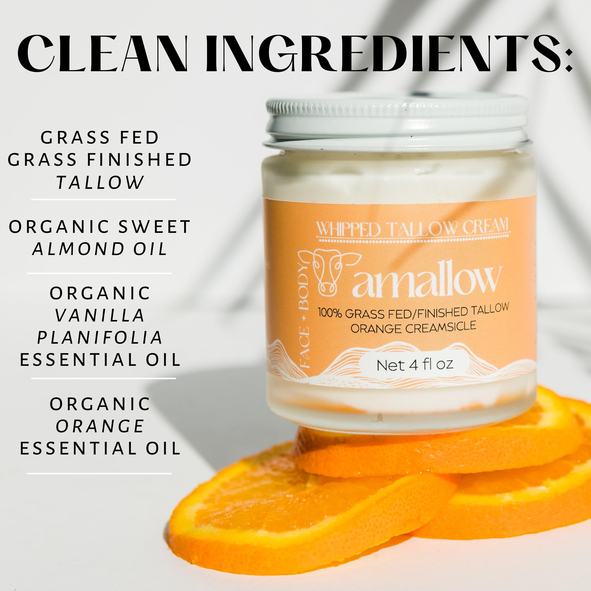 Amallow orange-creamsicle scent closeup captures a bright, refreshing fragrance during use.