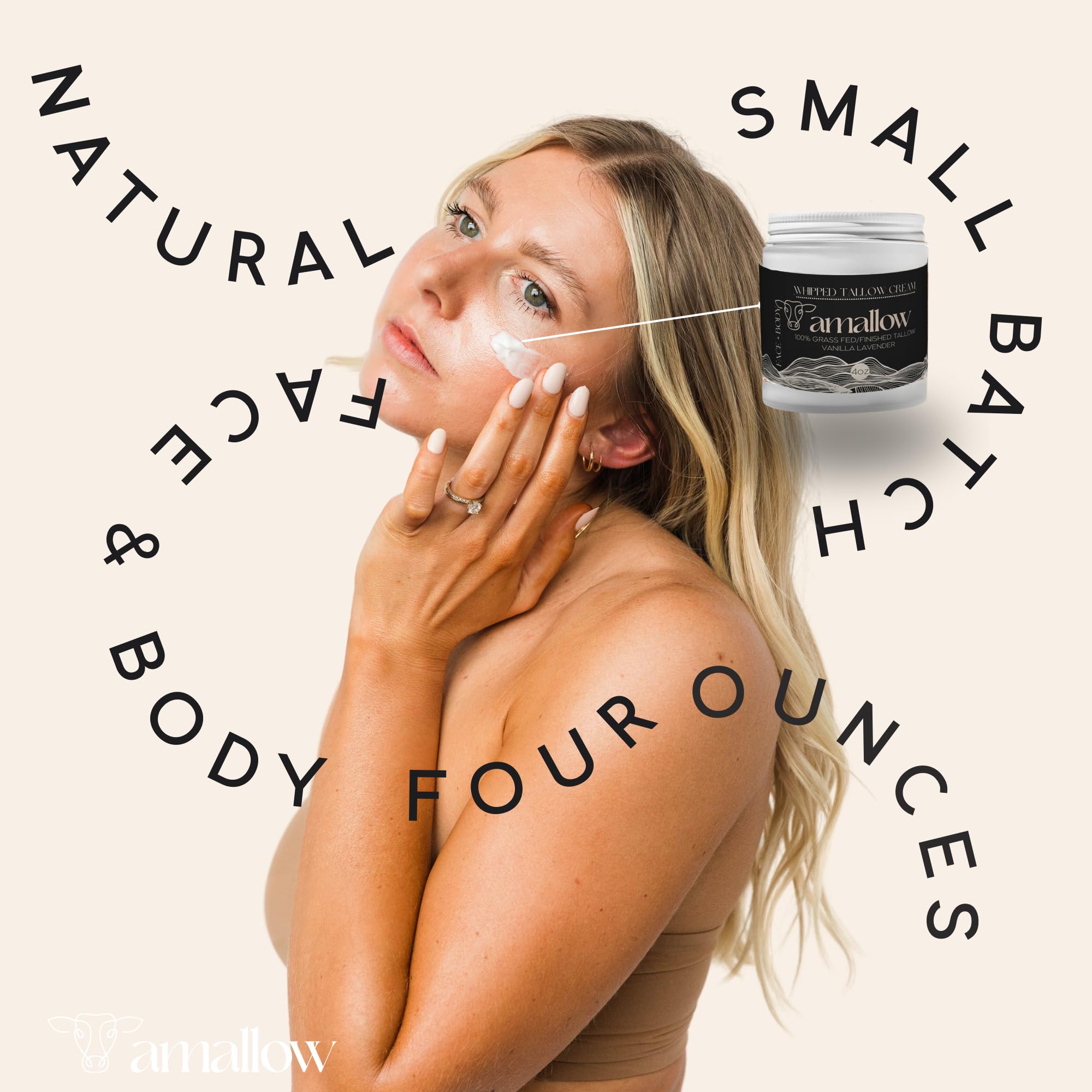 Amallow skin nourishment close-up image communicates deep hydration and gentle care.