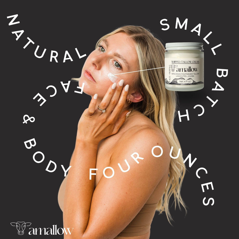 Amallow whipped moisturizer on dry hands—hydration for dry areas.