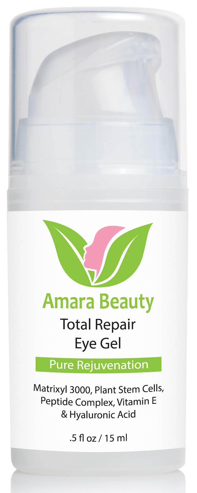 Amara Beauty eye cream gel cucumber refresh shown with cooling effect on skin