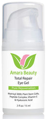 Amara Beauty eye cream gel cucumber refresh shown with cooling effect on skin