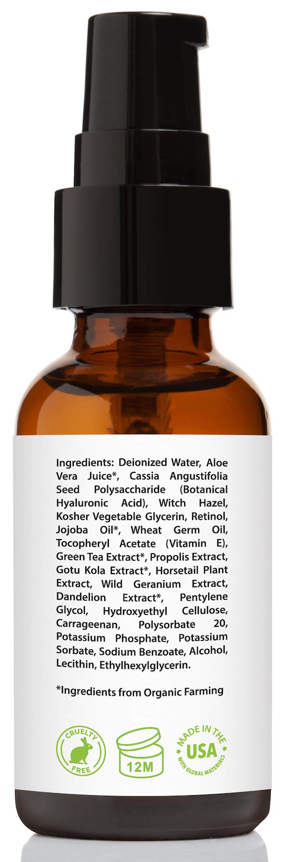 Amara Beauty Retinol Serum application routine demonstrates simple nightly care.