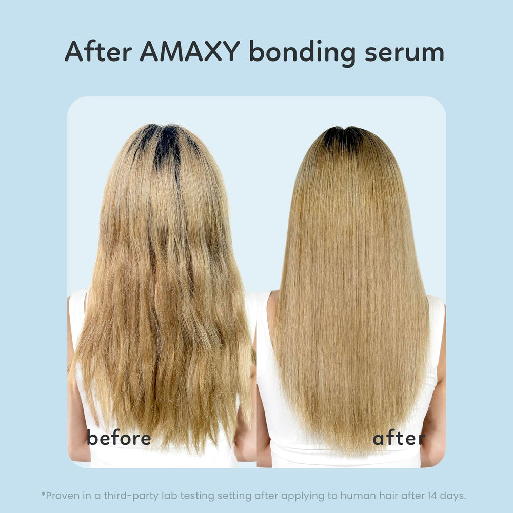 AMAXY Miracle Bonding Serum cruelty-free symbol on product scene