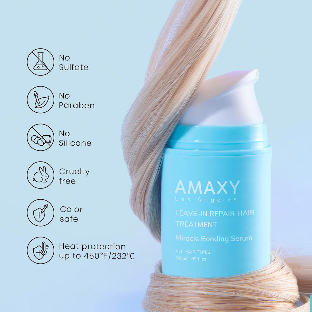 AMAXY Miracle Bonding Serum sulfate-free label on packaging
