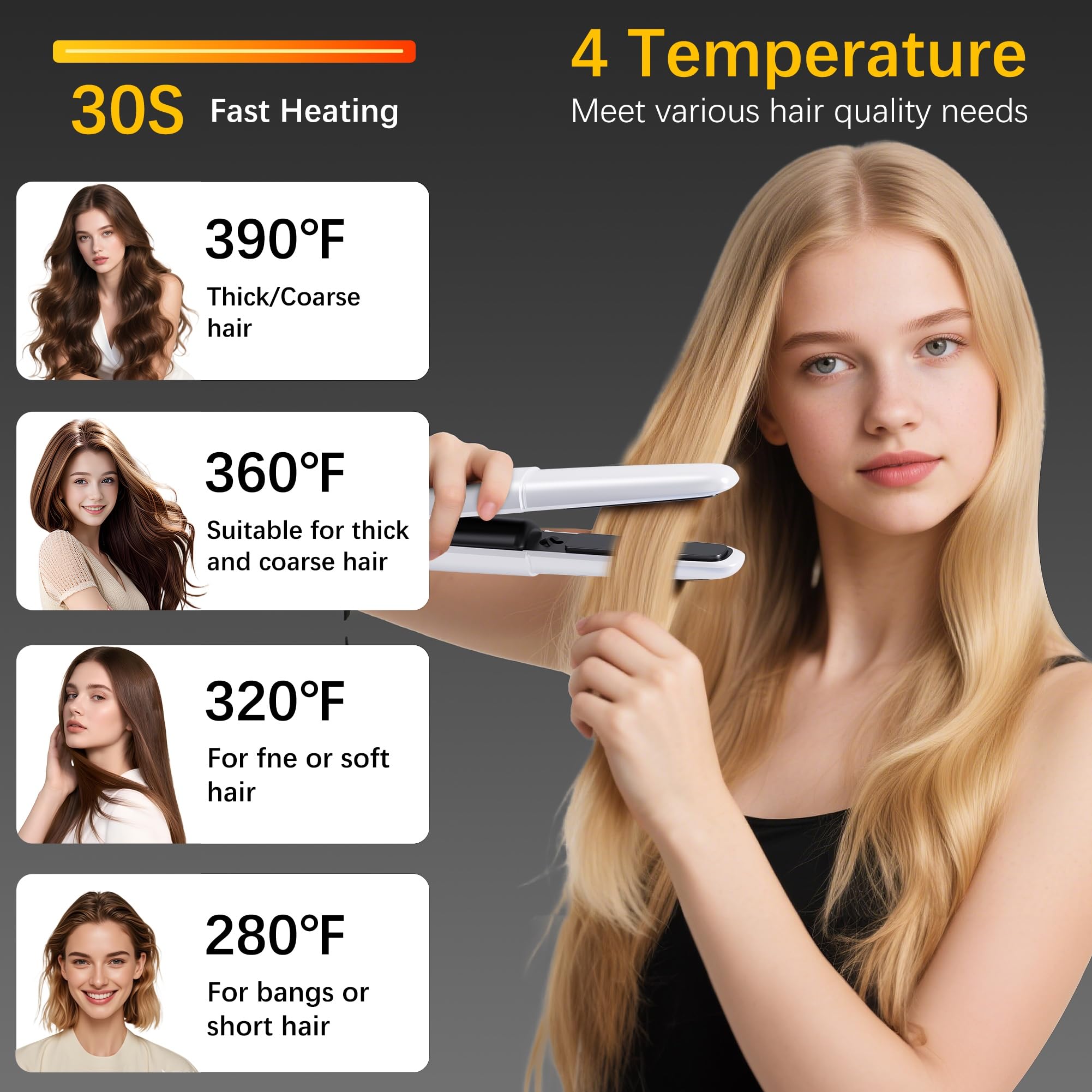 Amazebra 2in1 styler ceramic, versatile straight and curl for salon-like versatility.