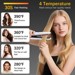 Amazebra 2in1 styler ceramic, versatile straight and curl for salon-like versatility.