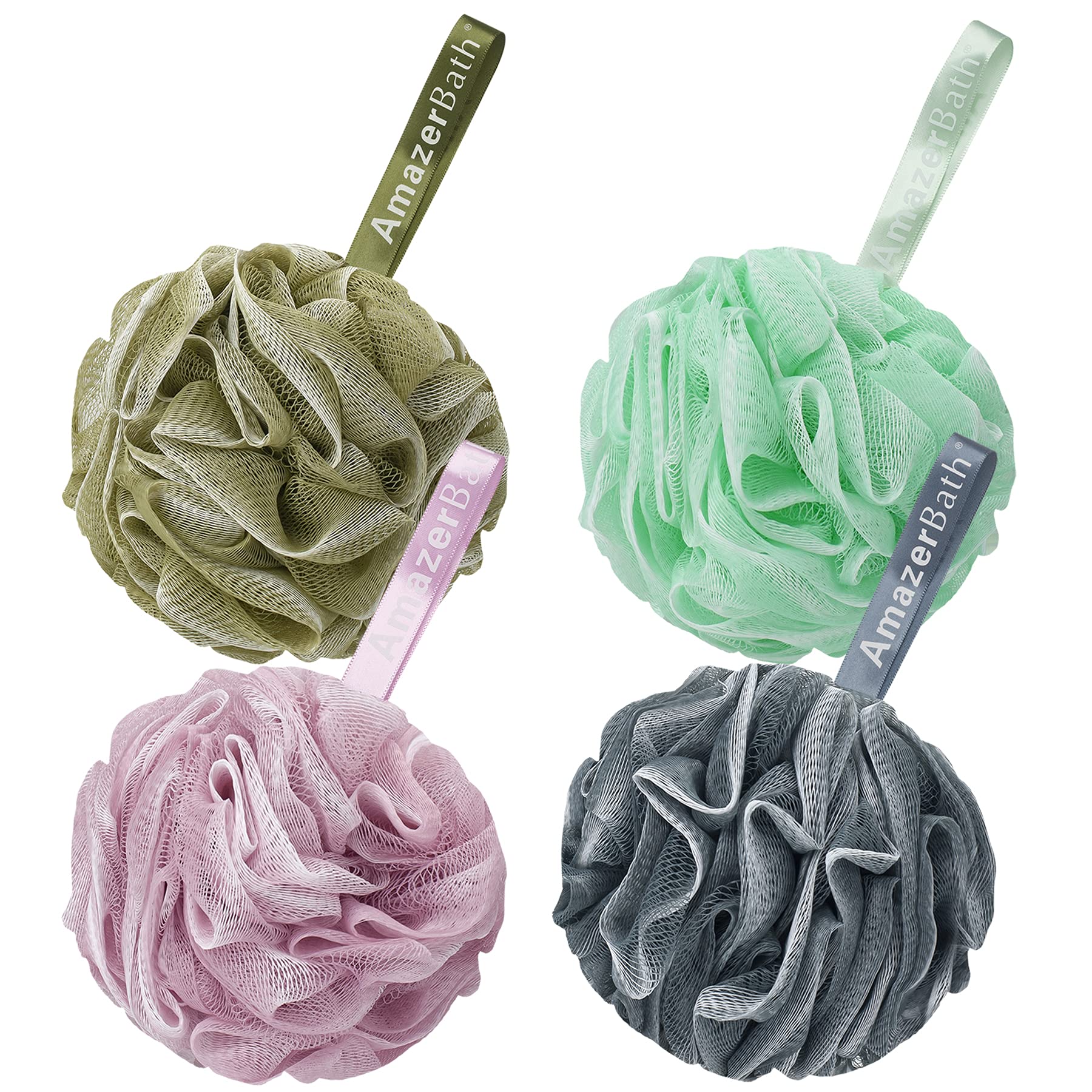 AmazerBath loofah sponge 75g package showing compact exfoliating sponge for daily cleansing