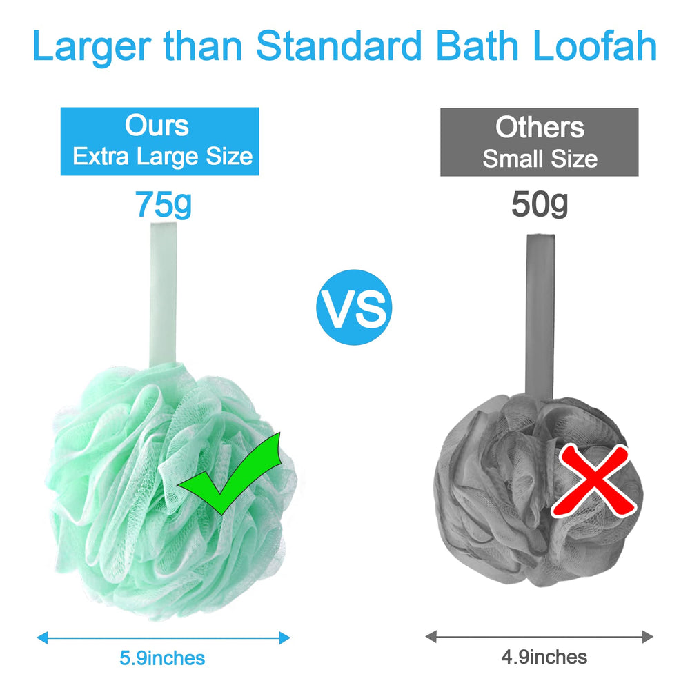 AmazerBath loofah sponge colors pack with four color options