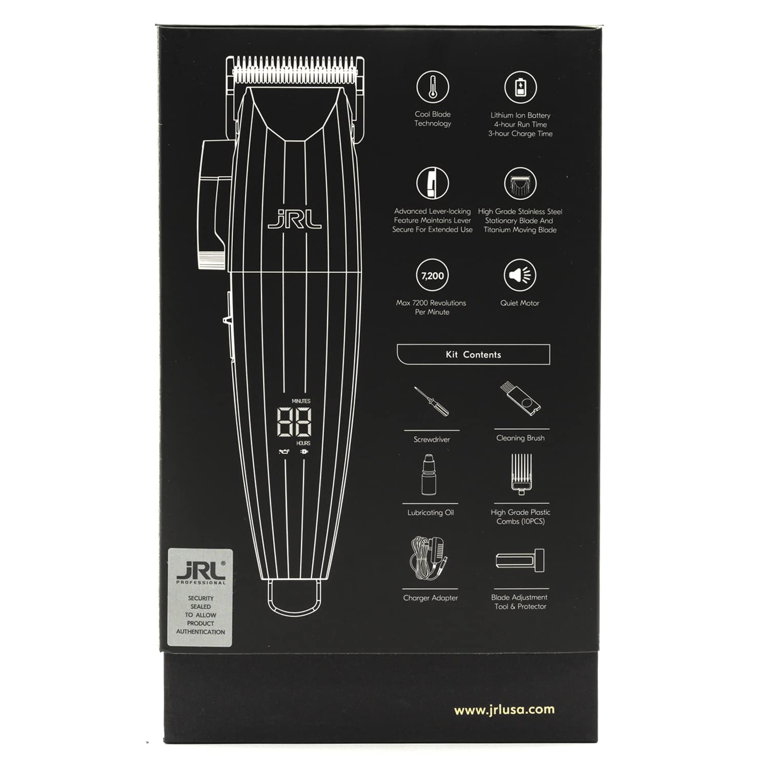 Amazon Series JRL Fresh Fade 2020C-G in-use demonstrates quiet operation for distraction-free grooming.