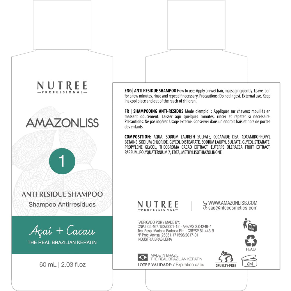 Amazonliss keratin kit components image highlights complete home-use sections.