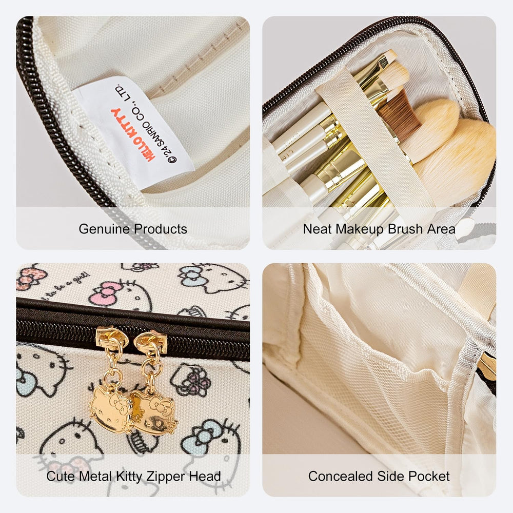 AmBealla bag uses a double-sided zipper and cute cat head pull.