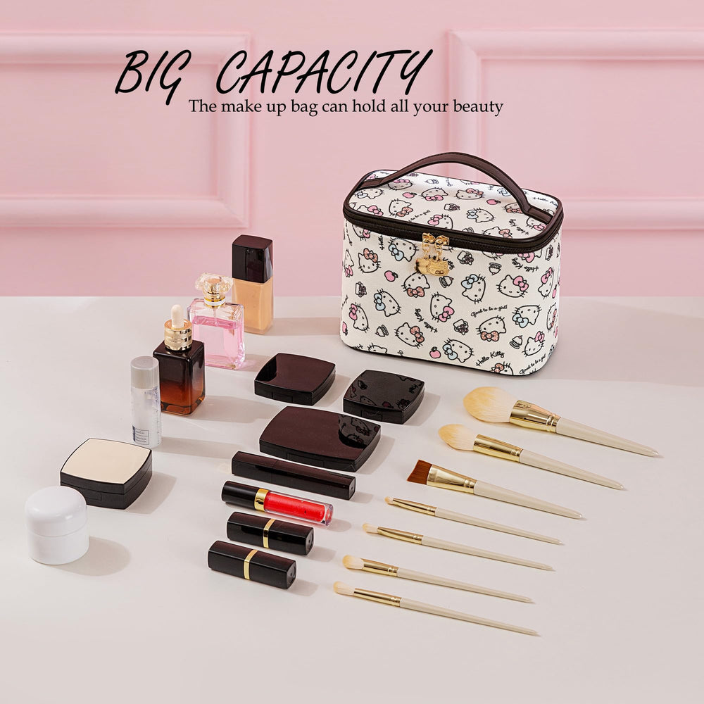 AmBealla canvas organizer showcasing a roomy middle space for daily cosmetics.