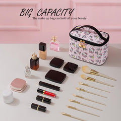 AmBealla cosmetic bag brush compartment keeps brushes protected and organized
