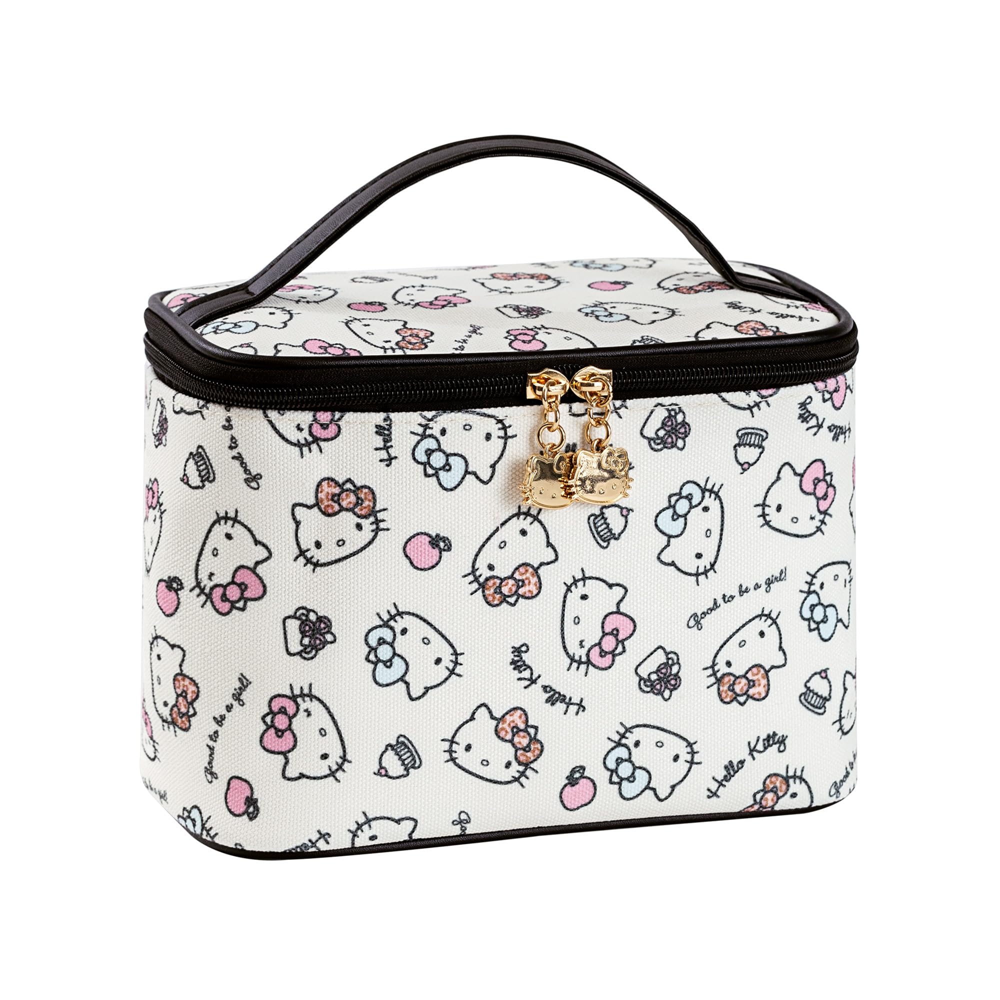 AmBealla cosmetic bag with large brush compartment for organized travel makeup storage.