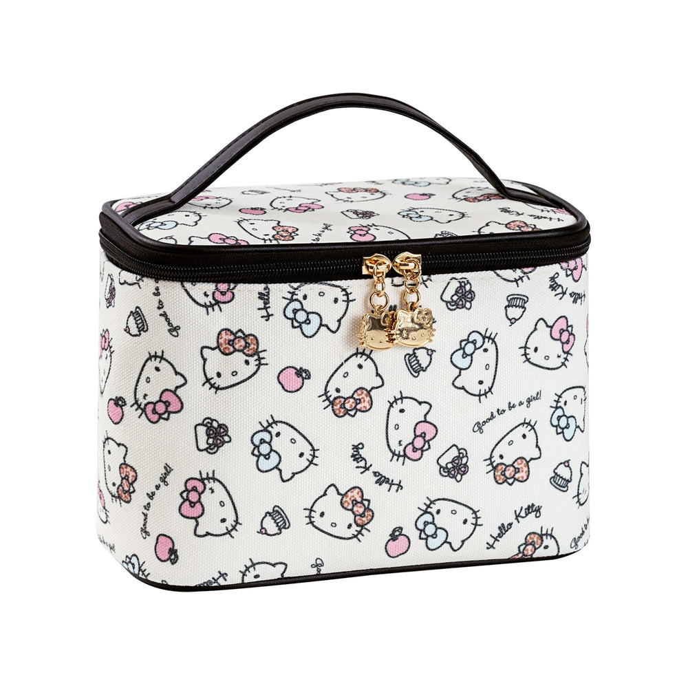 AmBealla cosmetic bag with large brush compartment for organized travel makeup storage.