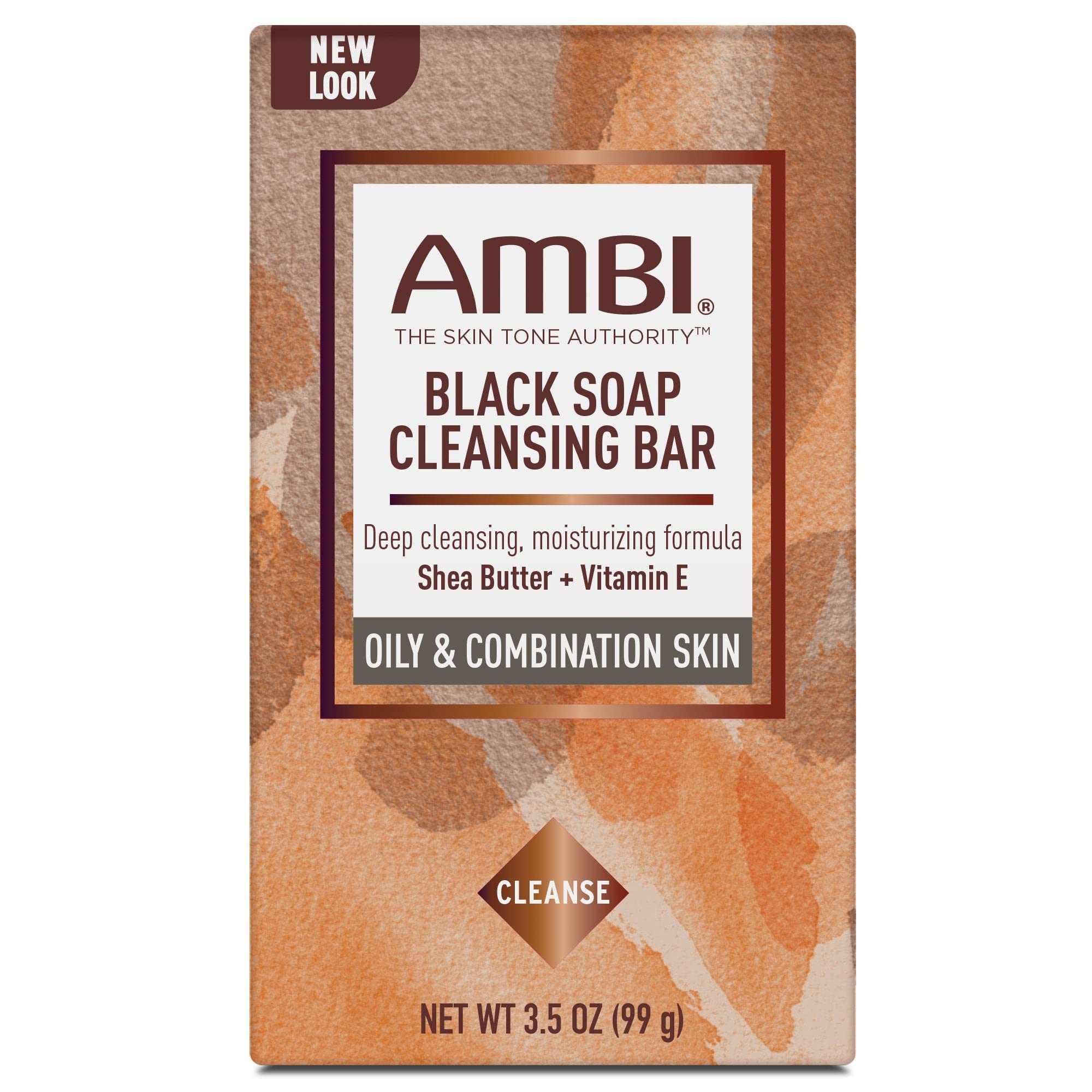 Ambi black soap bar closeup shows rich, creamy lather for gentle cleansing.