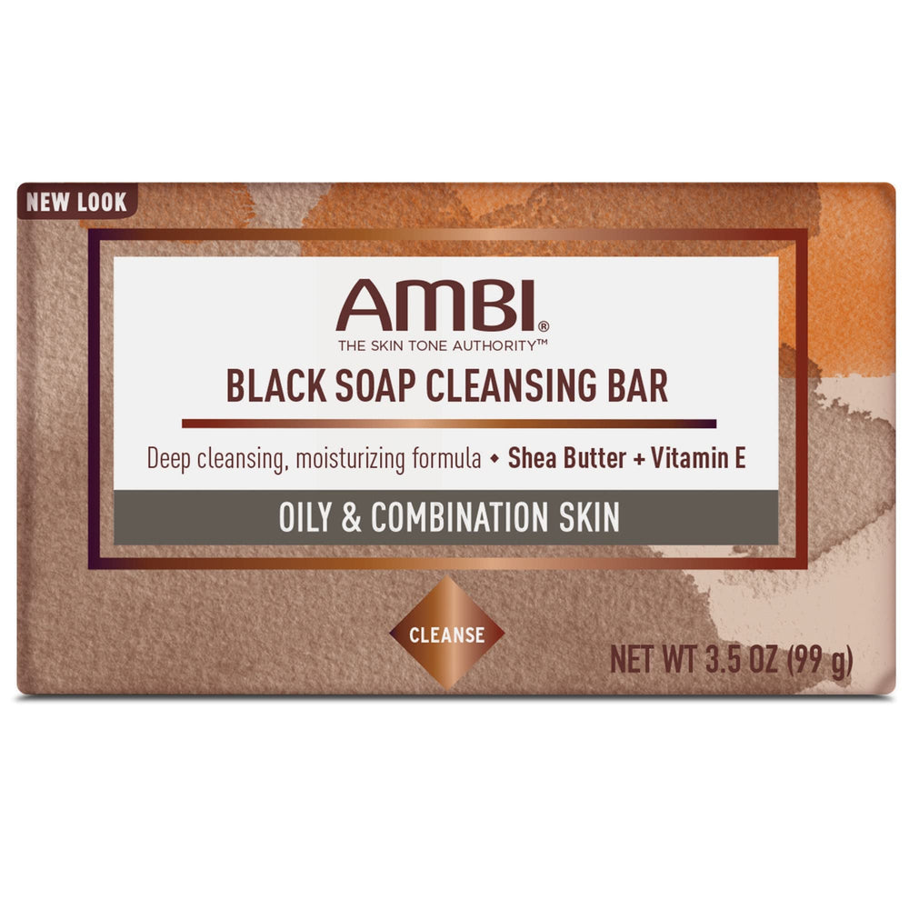 Ambi black soap pack of 6 on shelf for daily use and value.