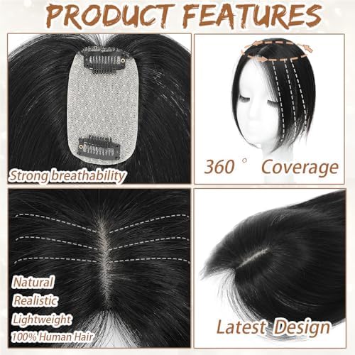 Amchoice natural blend with own hair from different angle
