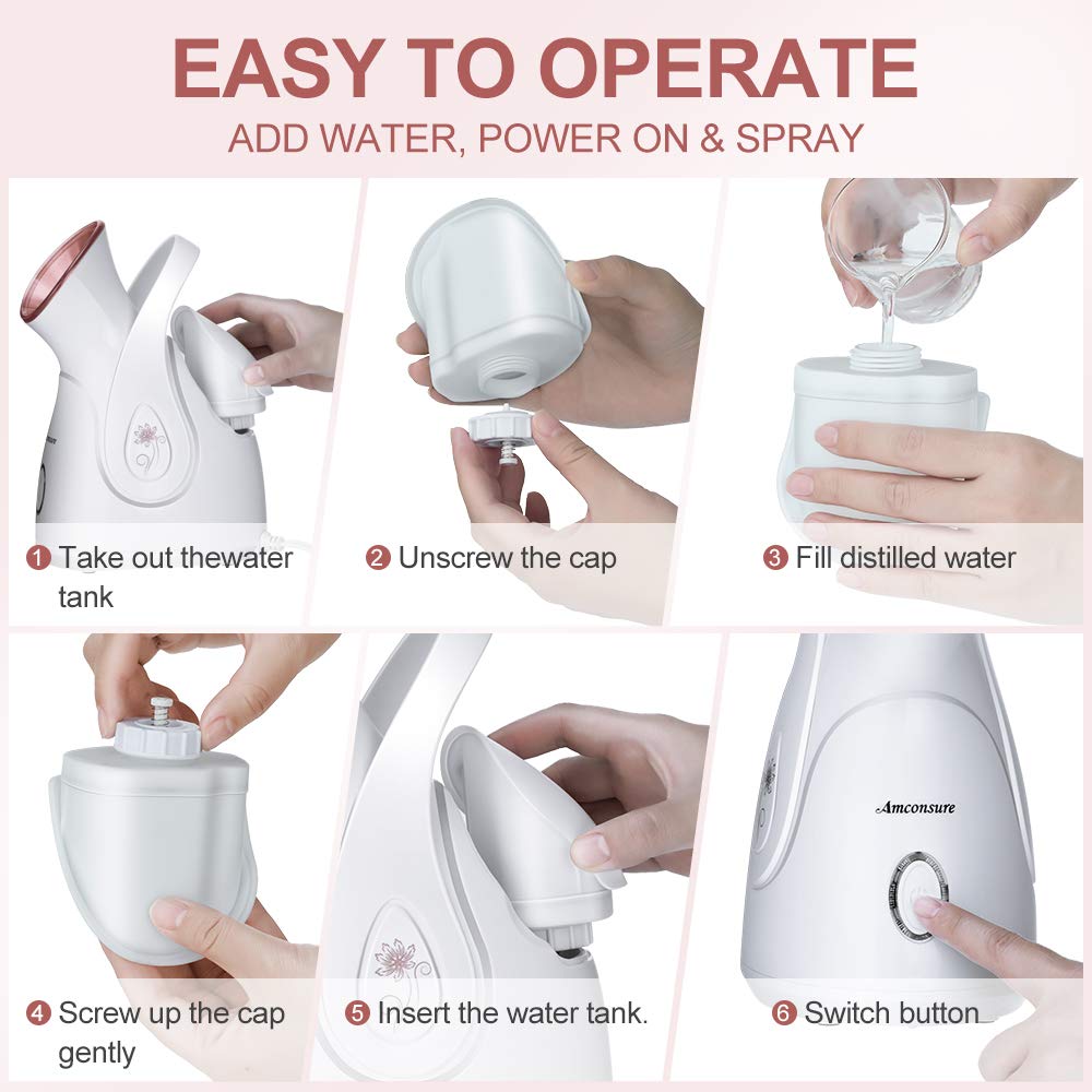 Amconsure ion atomization technology demonstrating fine mist for hydration