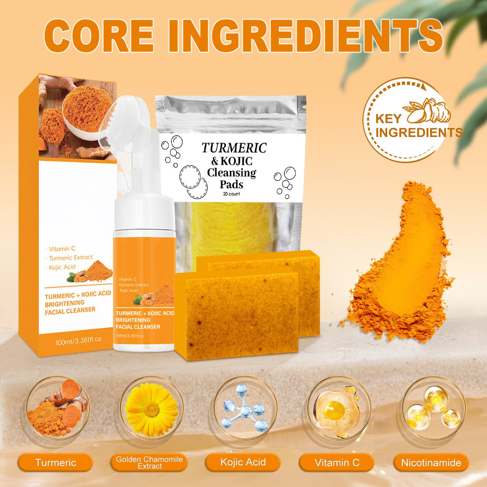 Amdele Turmeric Soap Bar with Bubble Net for nourishing body cleansing