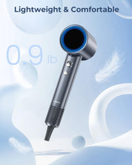 AMEIFU hair dryer LED indicator shows temperature control for safe drying.