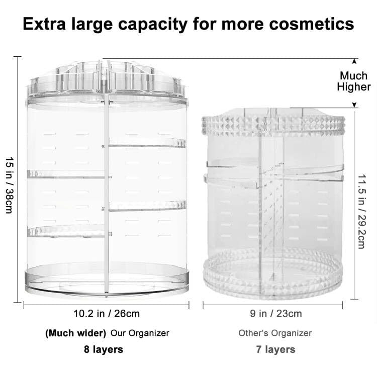 AMEITECH large-capacity storage holds brushes and skincare neatly.