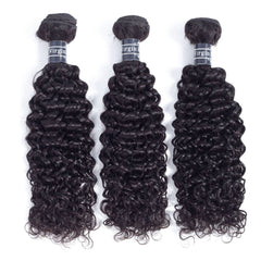Amella Hair natural black tone close-up showing soft, shiny curls