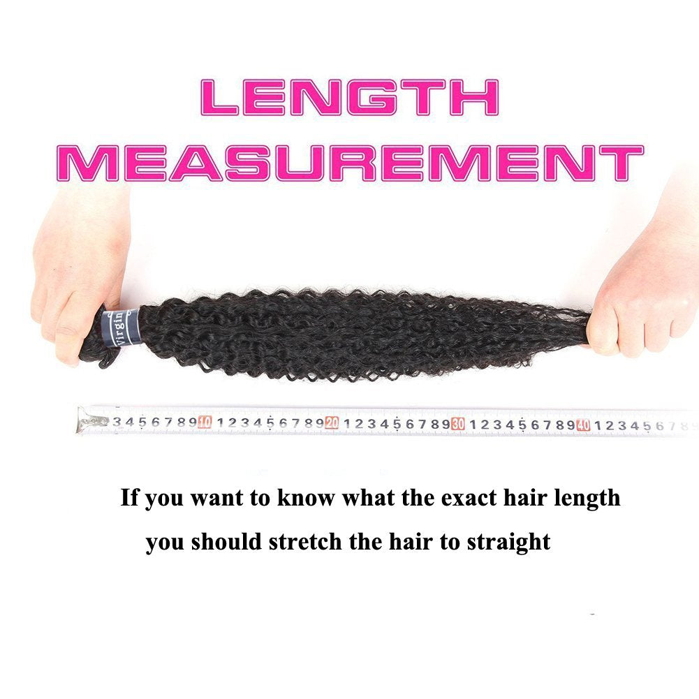 Amella Hair virgin Brazilian kinky curly bundle shown in natural black
