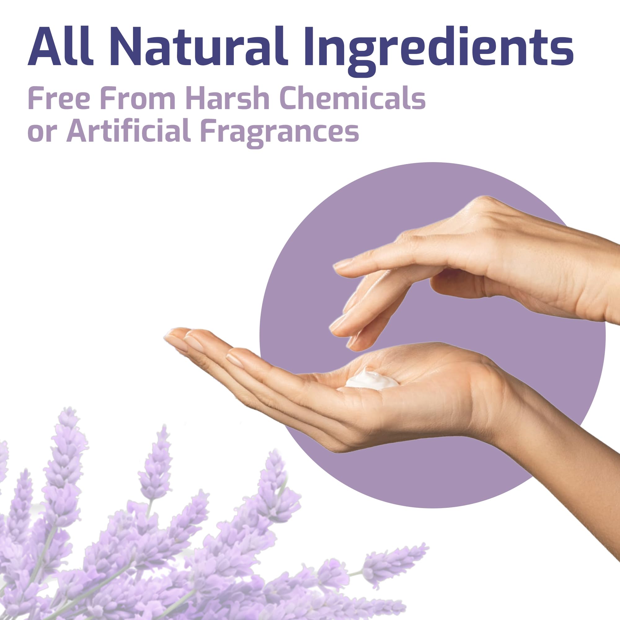 American Biotech Labs lavender-scented cream tub evokes relaxing skincare ritual.