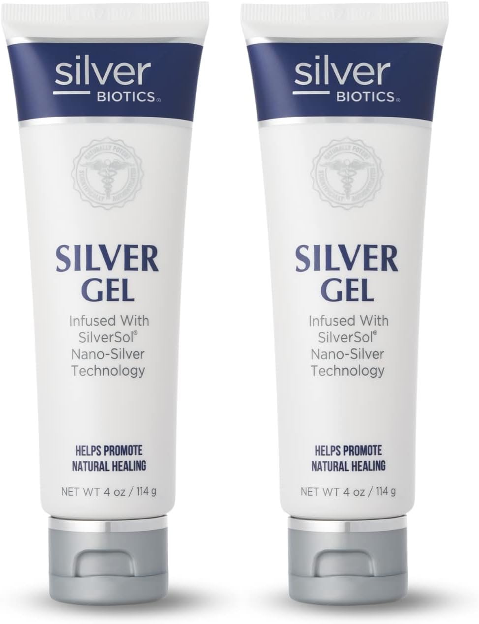 American Biotech Labs Silver Biotics gel bottle for soothing skin support.