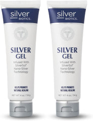 American Biotech Labs Silver Biotics gel bottle for soothing skin support.