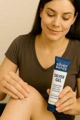 American Biotech Labs Silver Biotics gel close-up texture highlights fast-absorbing formula.