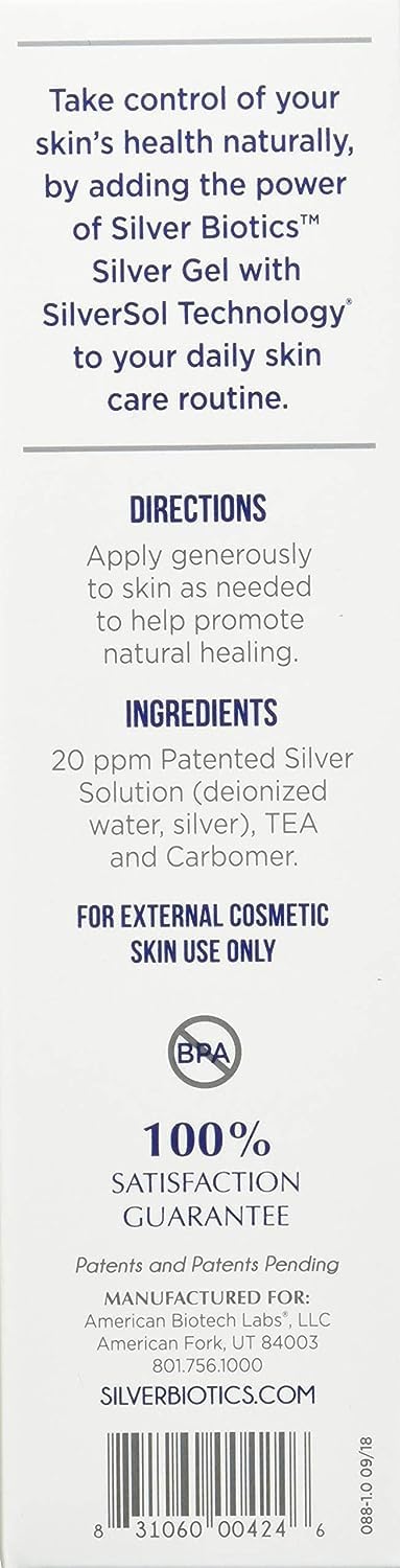 American Biotech Labs Silver Biotics gel on scar-prone area for care.