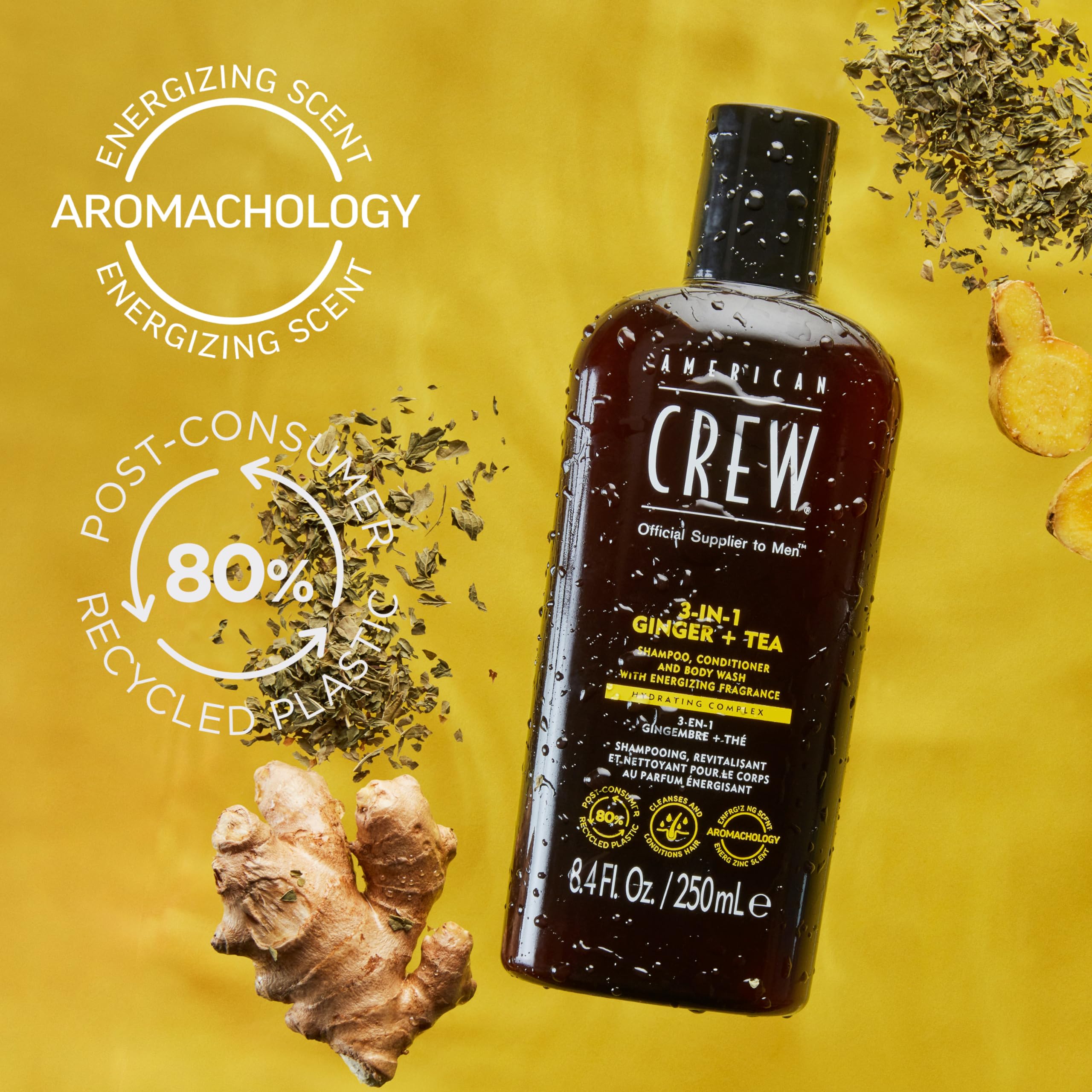 American Crew 3-in-1 Ginger & Tea after wash hair looks clean and conditioned.