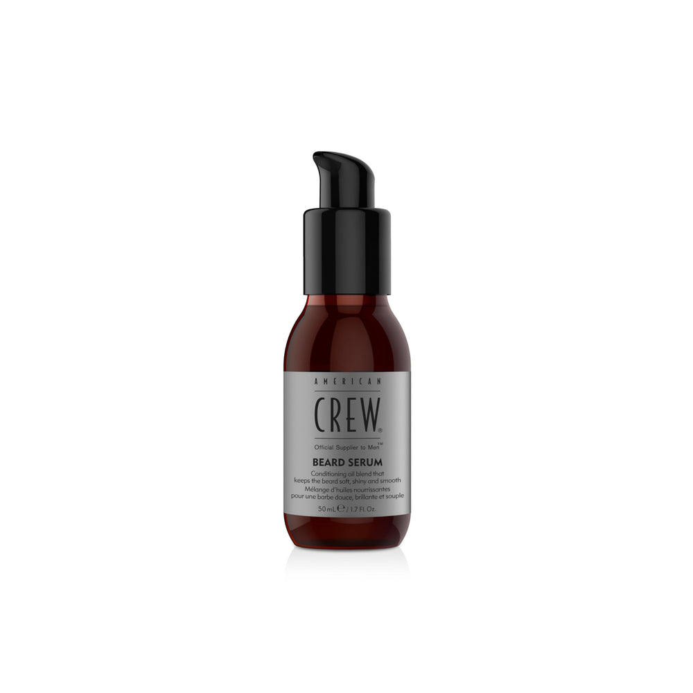 American Crew, botellita de acondicionador para barba, envase compacto.