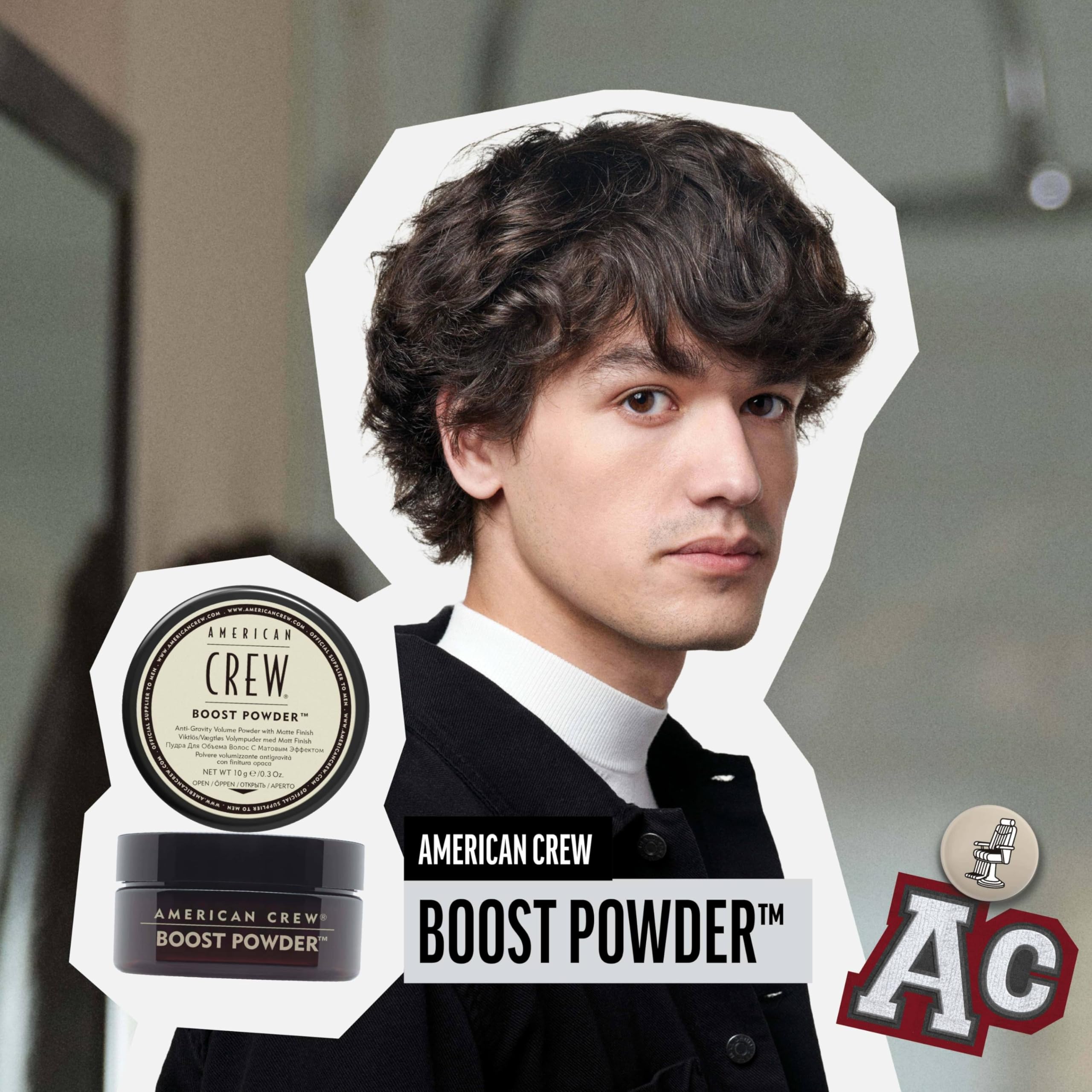 American Crew Boost Powder travel-size 0.3oz showcases on-the-go root lift and matte style