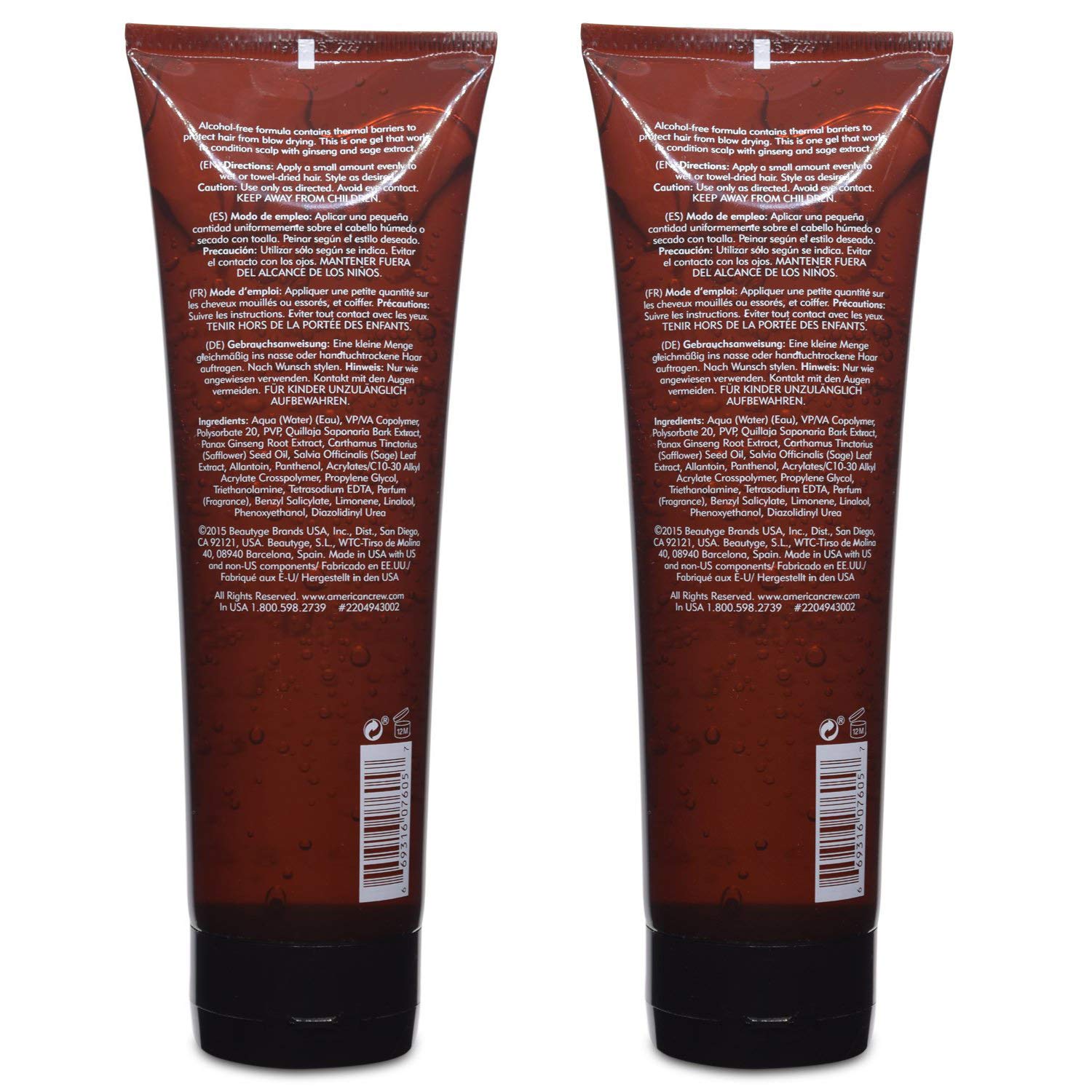 American Crew Classic Light Hold Gel applied to hair for natural texture and control.