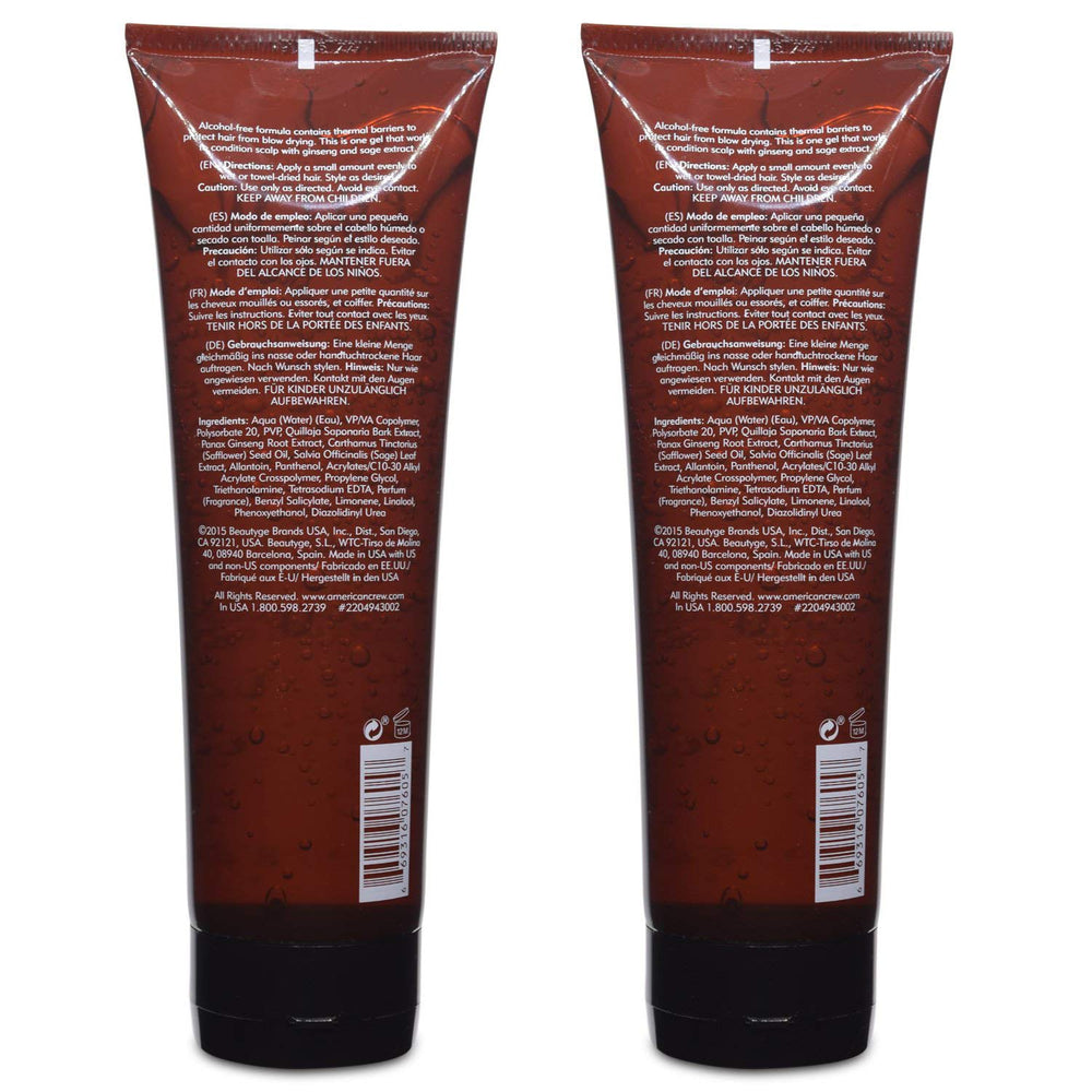 American Crew Classic Light Hold Gel applied to hair for natural texture and control.