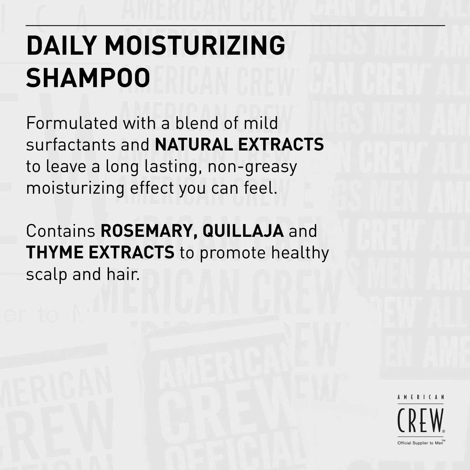American Crew Daily Moisturizing Shampoo in-shower routine for refreshed hair