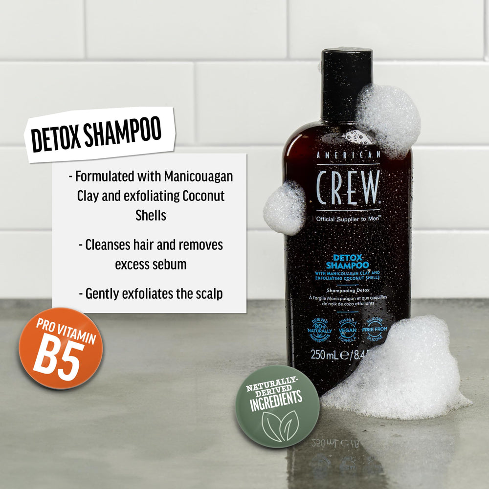 American Crew Detox Shampoo Citrus Mint fragrance provides a refreshing wash experience