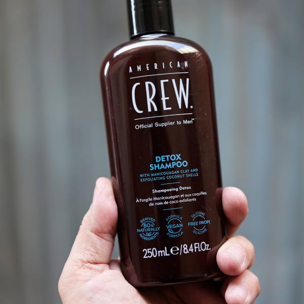 American Crew Detox Shampoo vegan silicone-free formula supports comfortable grooming