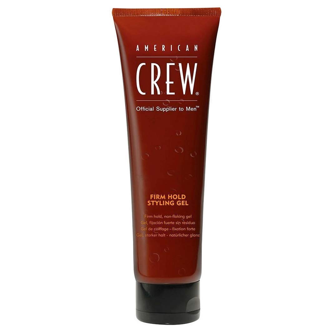 American Crew Firm Hold Styling Gel bottle delivers strong hold for defined hairstyles.