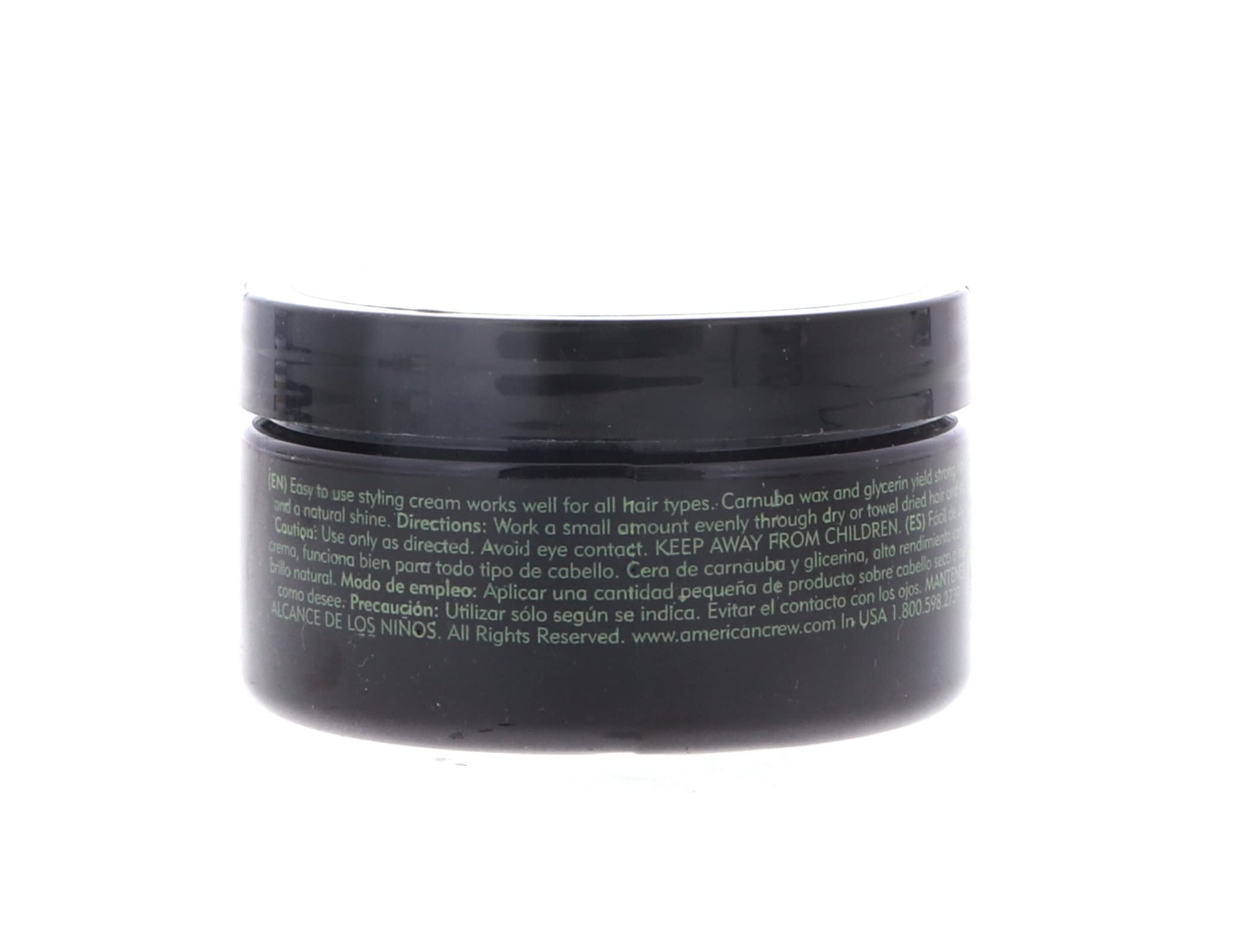 Cream texture showing medium hold and medium shine finish by American Crew.