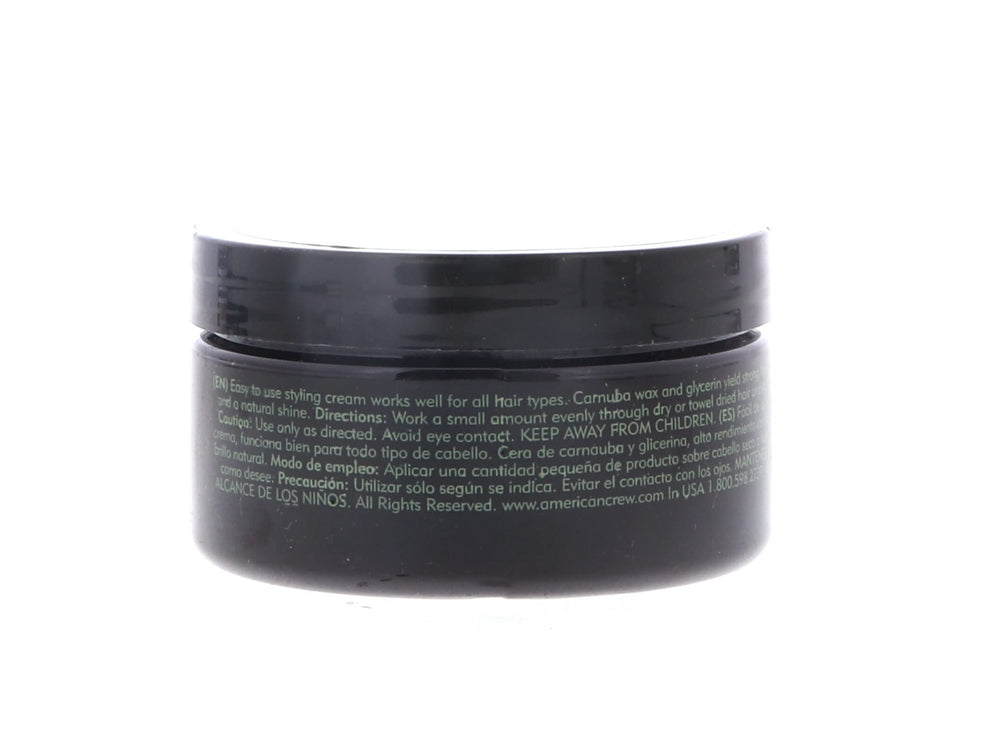 Cream texture showing medium hold and medium shine finish by American Crew.