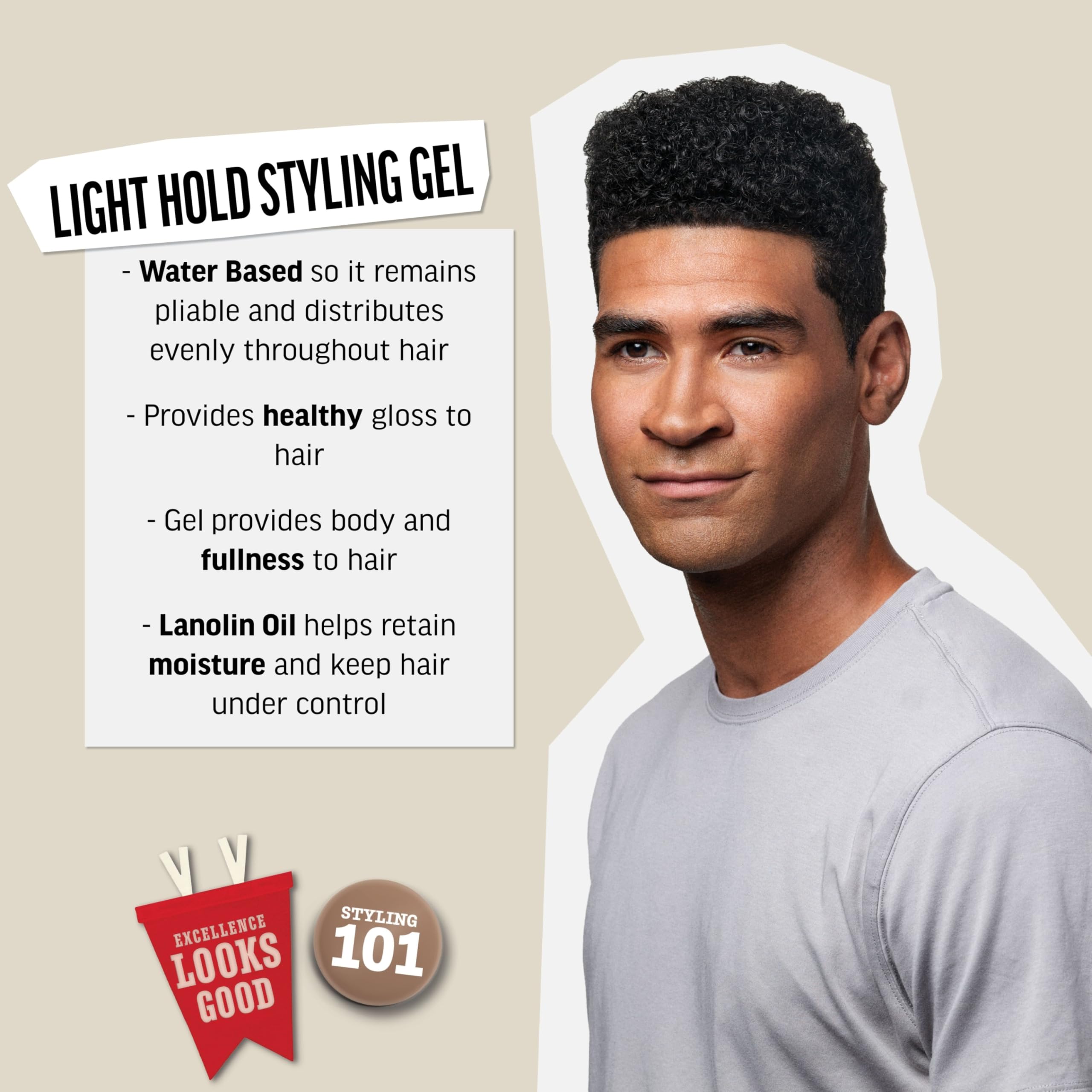 American Crew Hair Gel apply-towel-dried-hair demonstrates easy styling for textured, frizz-free finishes.